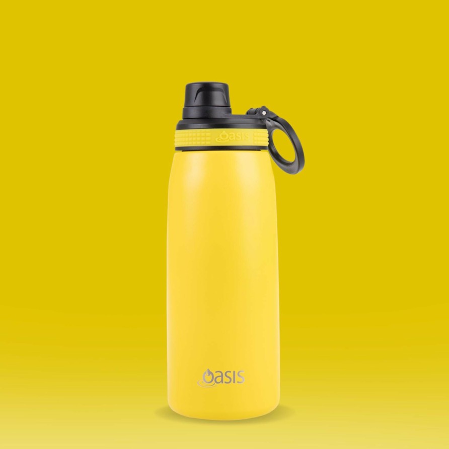 Insulated * | Insulated Sports Bottle Neon Yellow 780Ml Top Selling