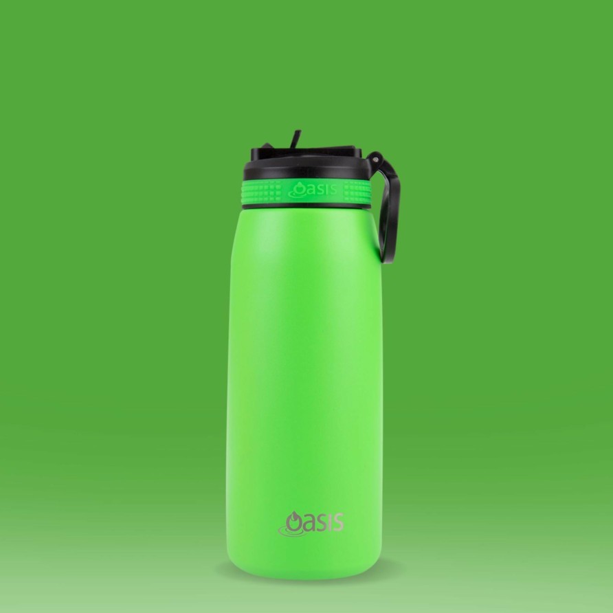 Insulated * | Insulated Sports Sipper Bottle Neon Green 780Ml Top Selling