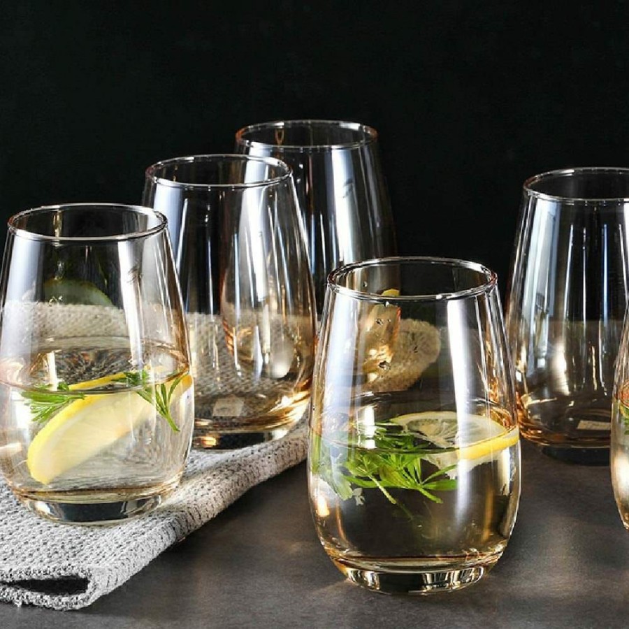 Glassware * | Arcoroc Mineral Stemless Wine Glasses 370Ml Set Of 6 Classical