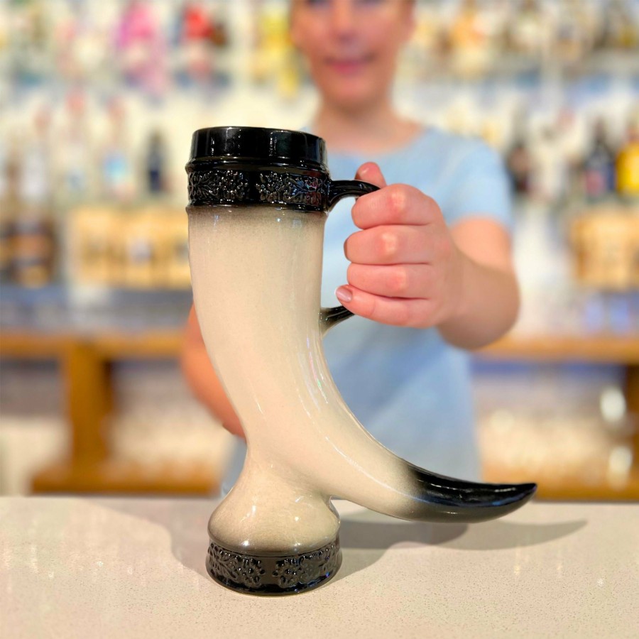 Cocktail * | Ceramic Viking Horn Tiki Mug 460Ml Best-Selling