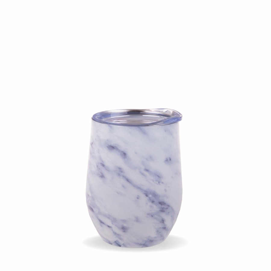 Insulated * | Insulated Wine Tumbler White Marble 330Ml Top Sellers