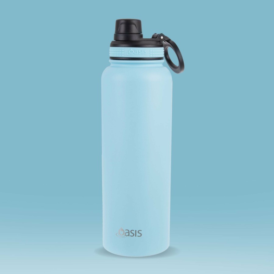 Insulated * | Insulated Challenger Island Blue Water Bottle 1.1 Litre Outlet