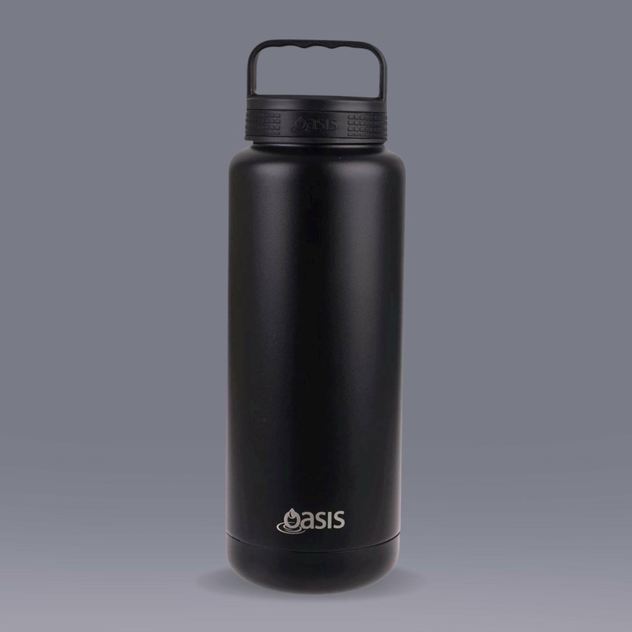 Insulated * | Insulated Titan Black Water Bottle 1.2 Litre Best Choice