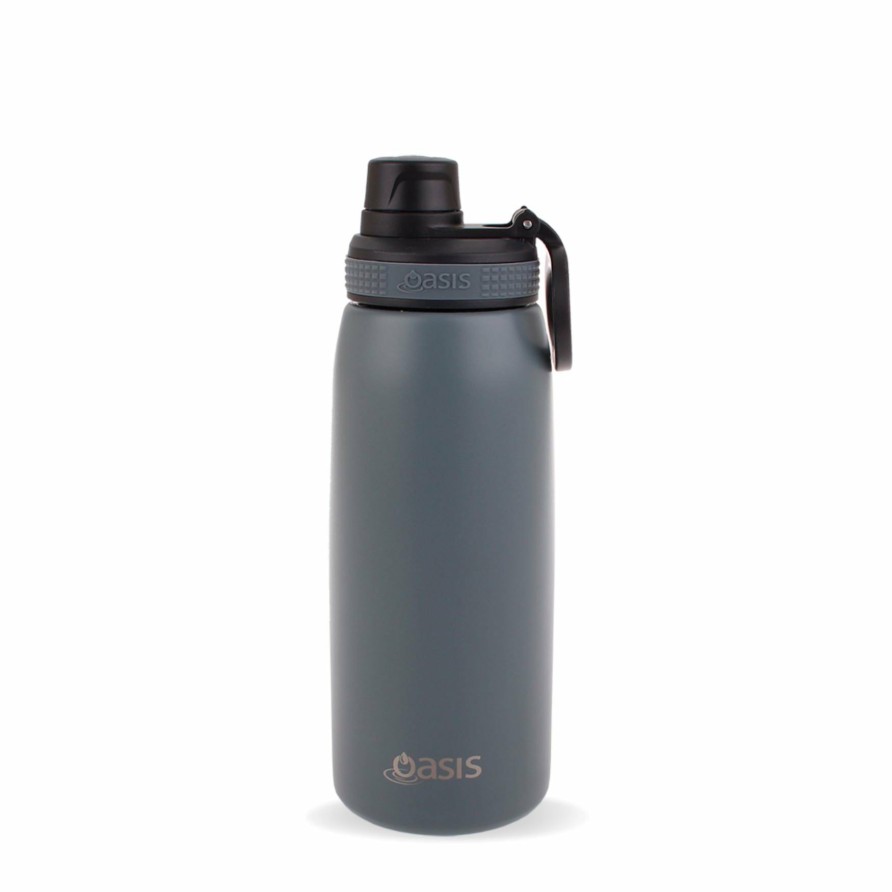 Insulated * | Insulated Sports Bottle Steel Grey 780Ml Best-Selling