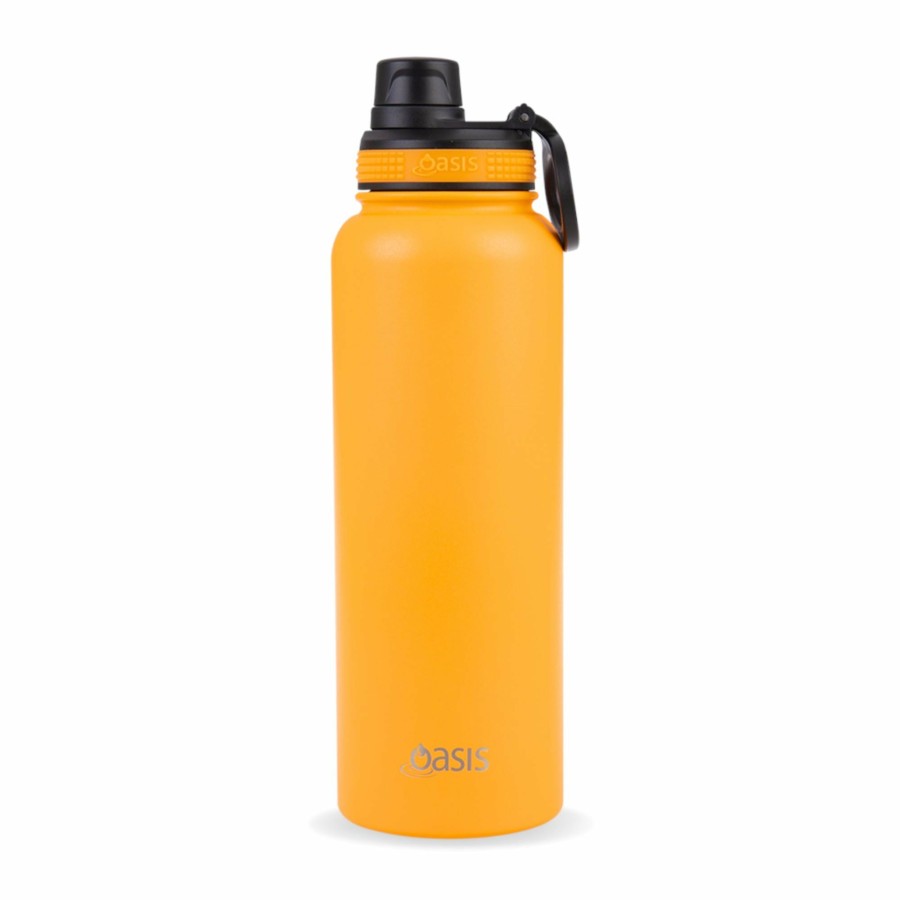 Insulated * | Insulated Challenger Neon Orange Water Bottle 1.1 Litre Outlet Sale