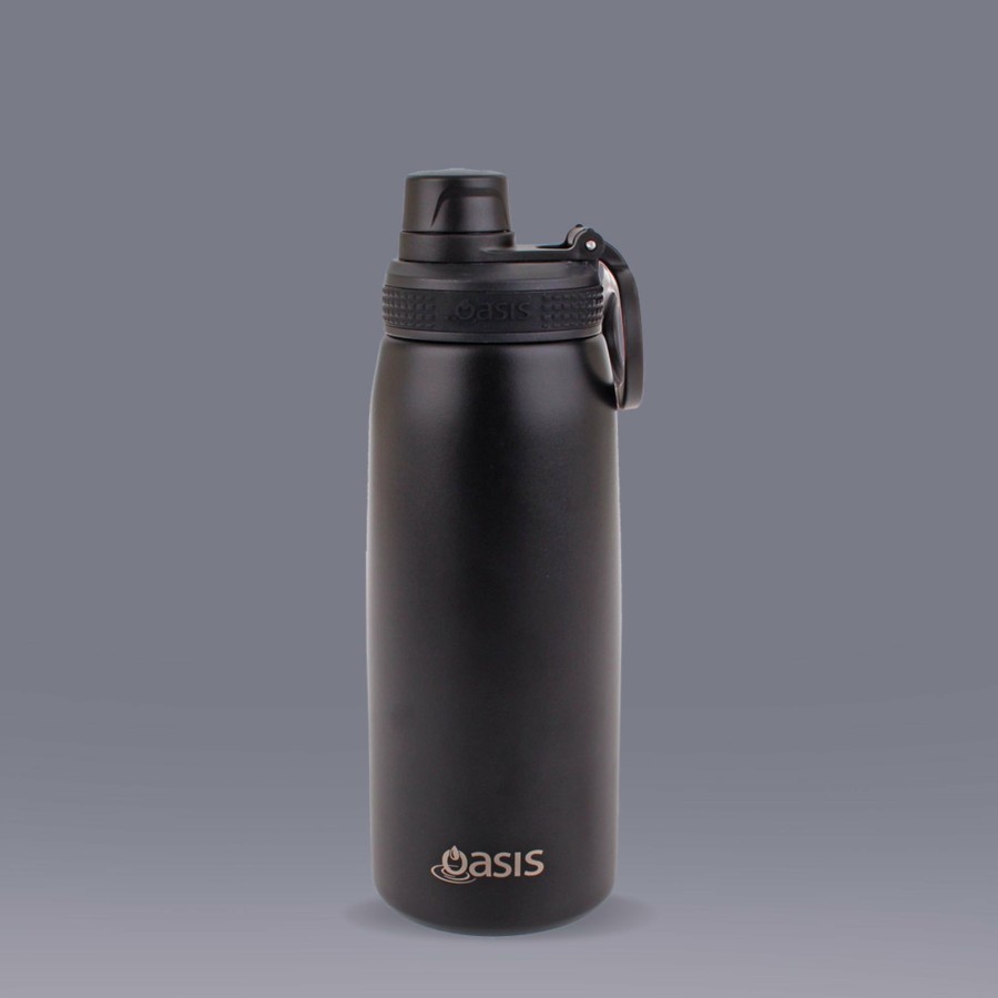 Insulated * | Insulated Sports Bottle Black 780Ml Cheap Online