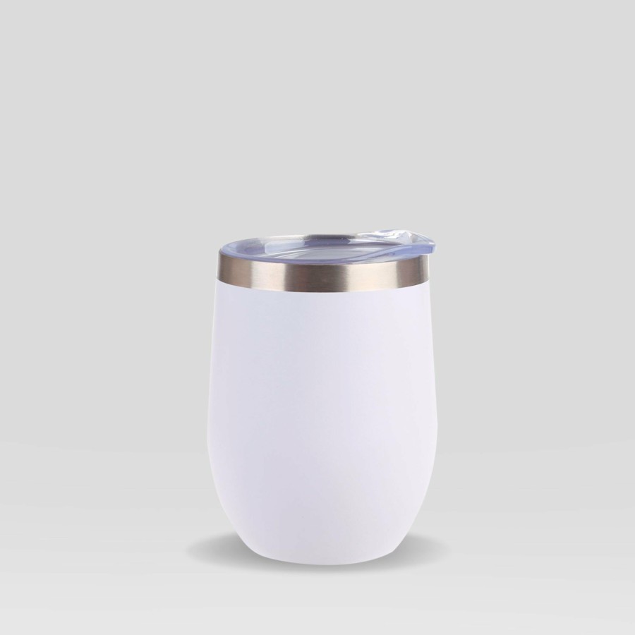 Insulated * | Insulated Wine Tumbler Matte White 330Ml Outlet