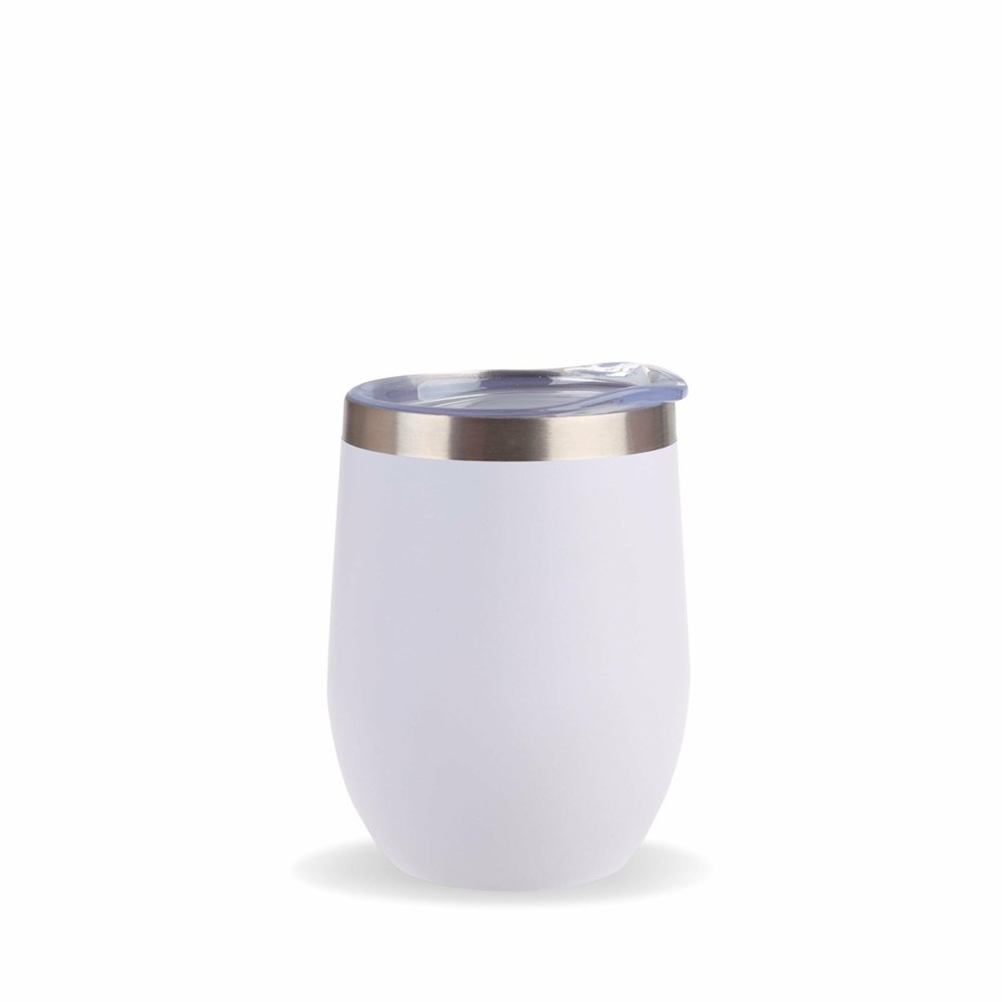 Insulated * | Insulated Wine Tumbler Matte White 330Ml Outlet