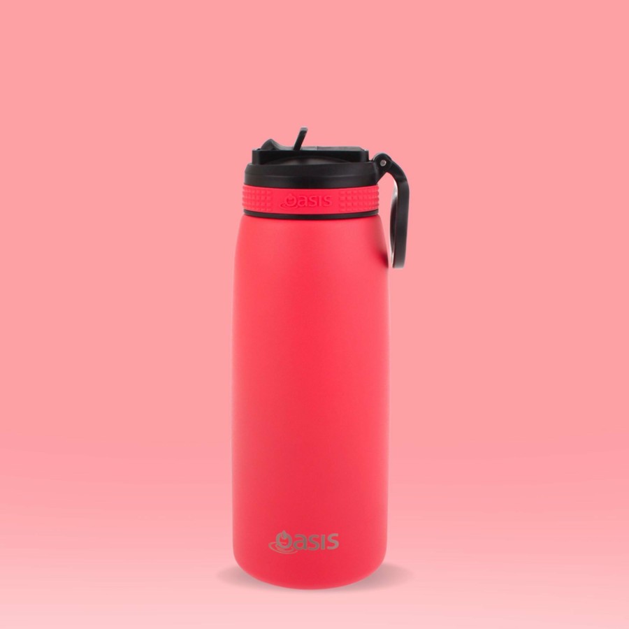 Insulated * | Insulated Sports Sipper Bottle Coral Red 780Ml High Quality