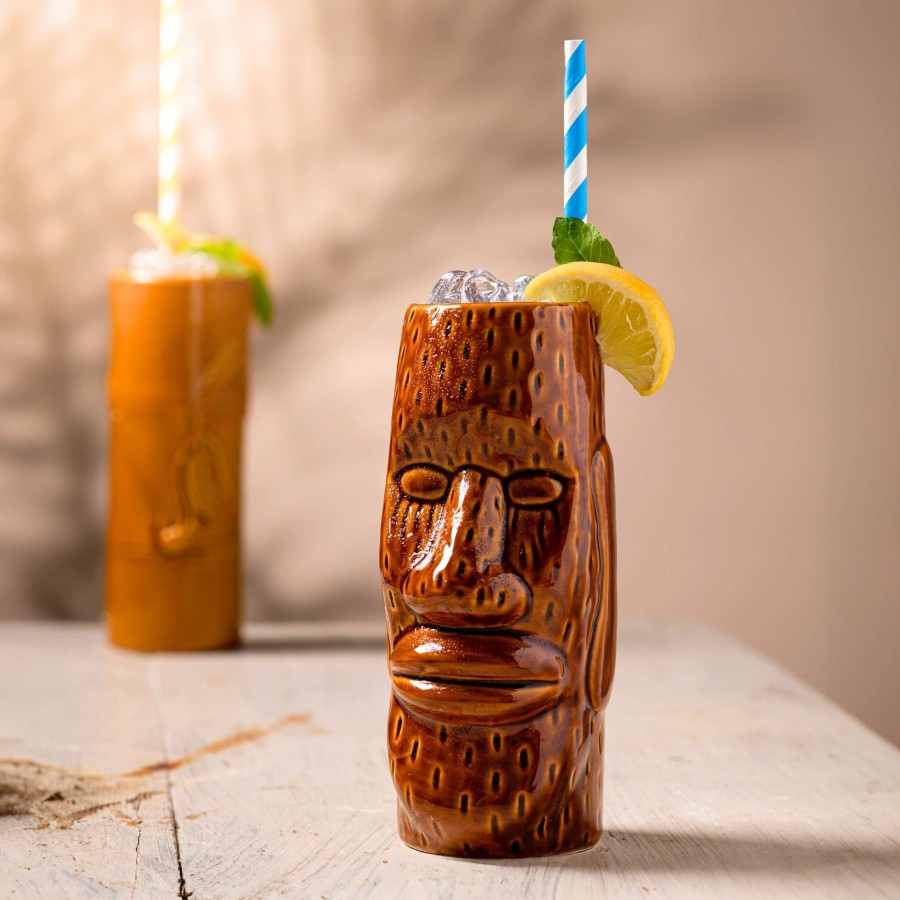 Cocktail * | Ceramic Island Tiki Mug 400Ml Closeout Sale