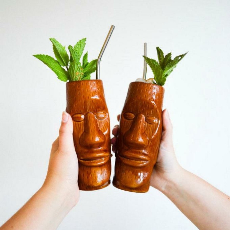 Cocktail * | Ceramic Island Tiki Mug 400Ml Closeout Sale