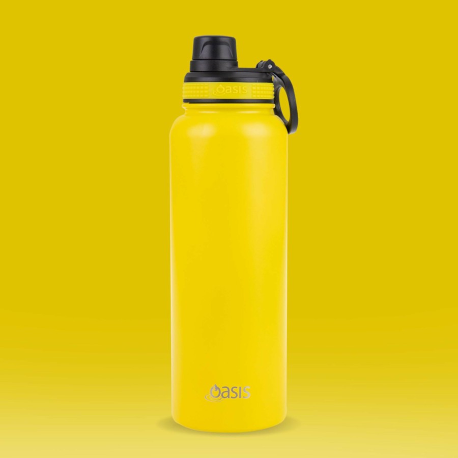 Insulated * | Insulated Challenger Neon Yellow Water Bottle 1.1 Litre Promotion