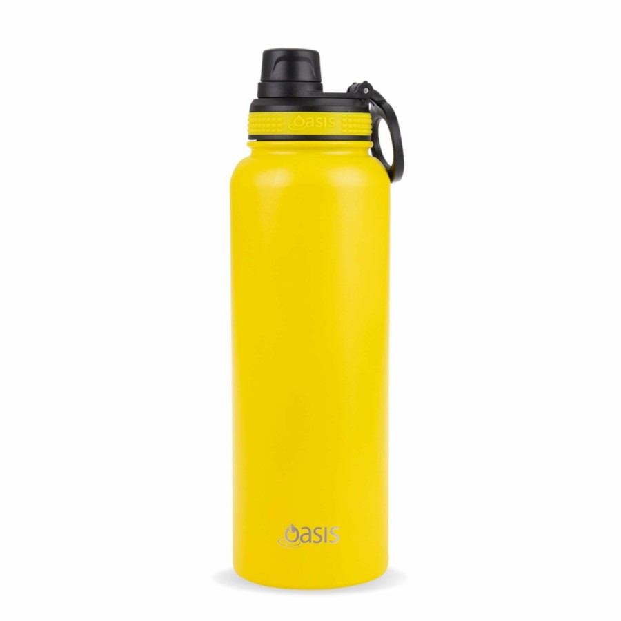 Insulated * | Insulated Challenger Neon Yellow Water Bottle 1.1 Litre Promotion