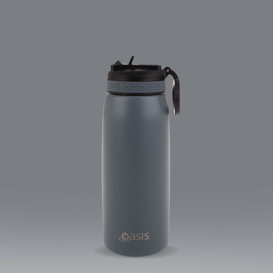 Insulated * | Insulated Sports Sipper Bottle Steel Grey 780Ml Hot Sale