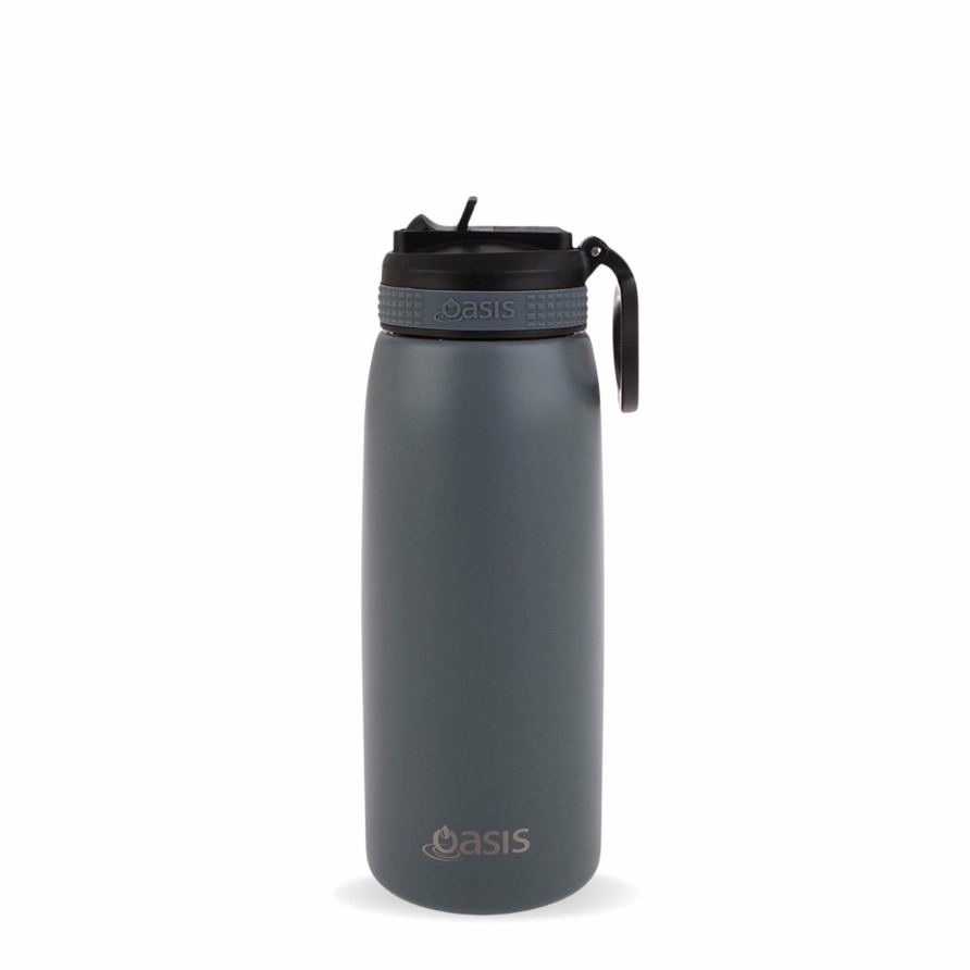 Insulated * | Insulated Sports Sipper Bottle Steel Grey 780Ml Hot Sale