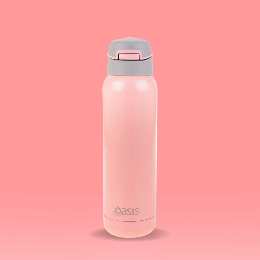 Insulated * | Insulated Sports Bottle With Straw Soft Pink 500Ml Best-Selling