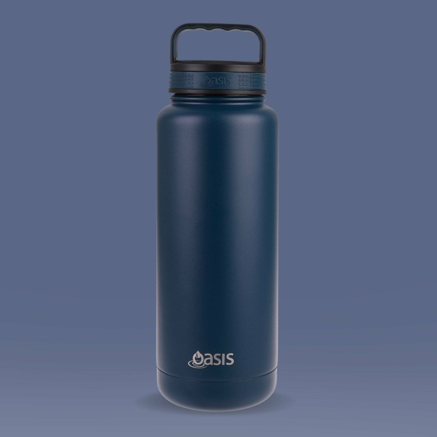 Insulated * | Insulated Titan Navy Blue Water Bottle 1.2 Litre Outlet Sale