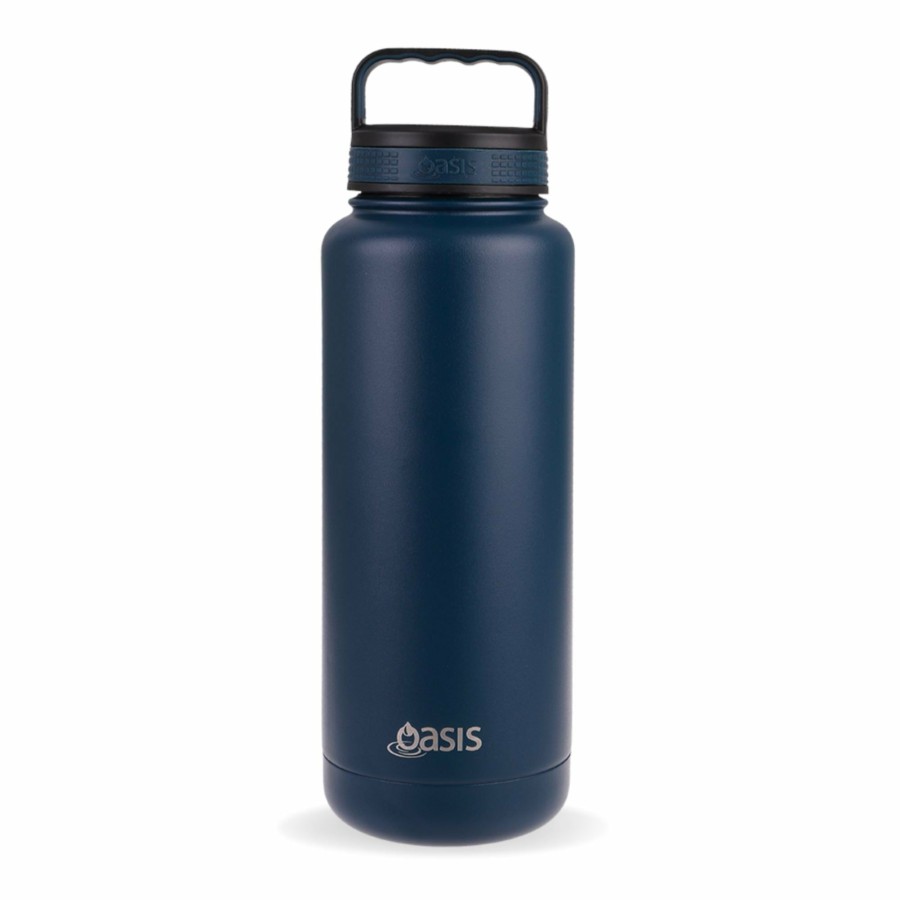 Insulated * | Insulated Titan Navy Blue Water Bottle 1.2 Litre Outlet Sale