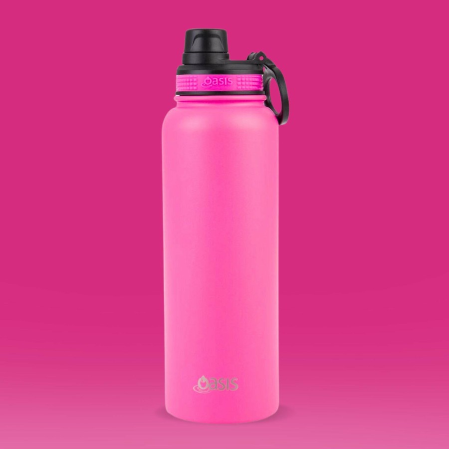 Insulated * | Insulated Challenger Neon Pink Water Bottle 1.1 Litre Classical