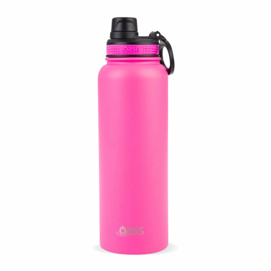 Insulated * | Insulated Challenger Neon Pink Water Bottle 1.1 Litre Classical