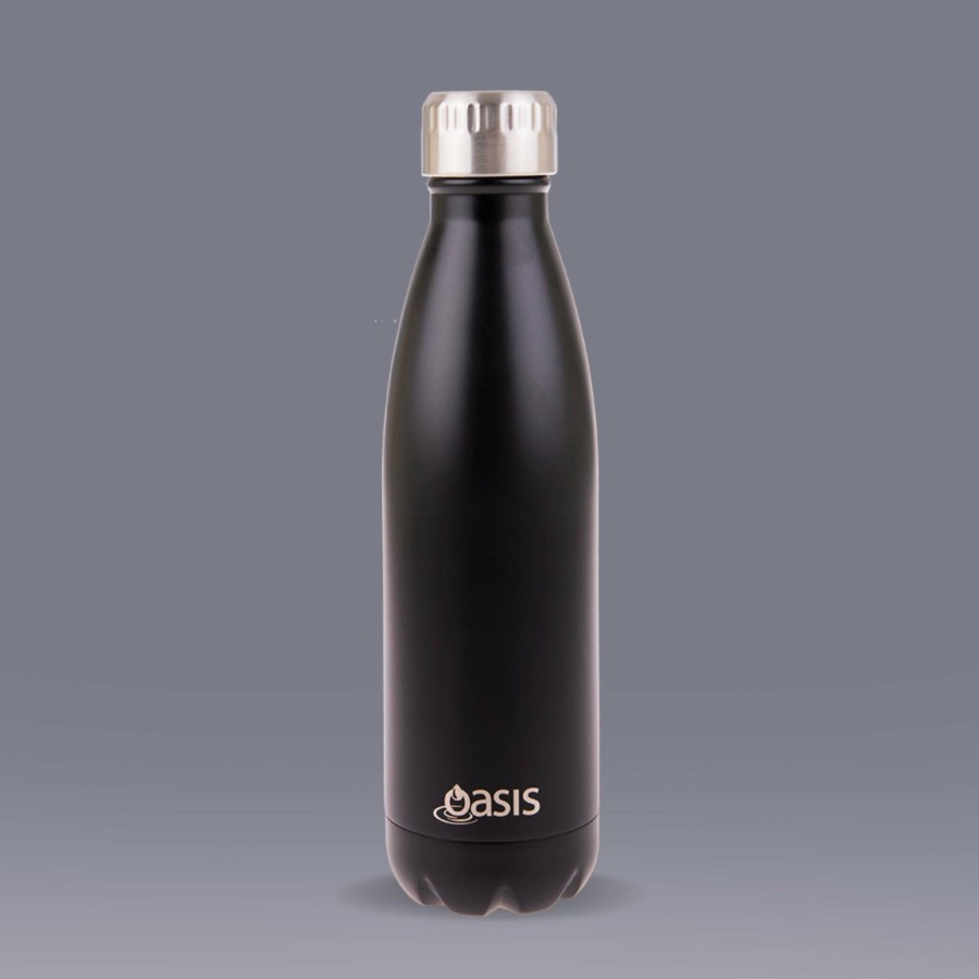 Insulated * | Insulated Drink Bottle Matte Black 500Ml Top Sellers