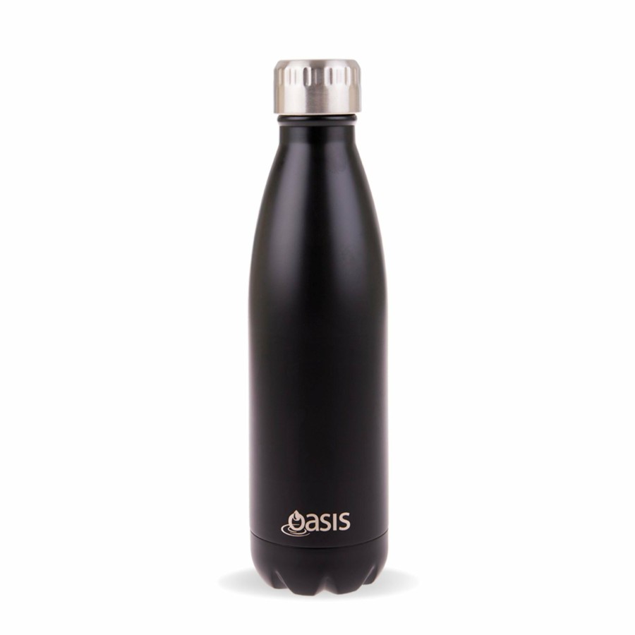 Insulated * | Insulated Drink Bottle Matte Black 500Ml Top Sellers