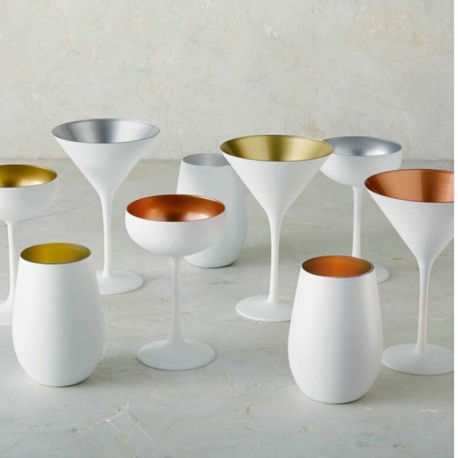 Cocktail * | Stolzle Olympic Coupes White & Gold 230Ml Set Of 6 Best Choice