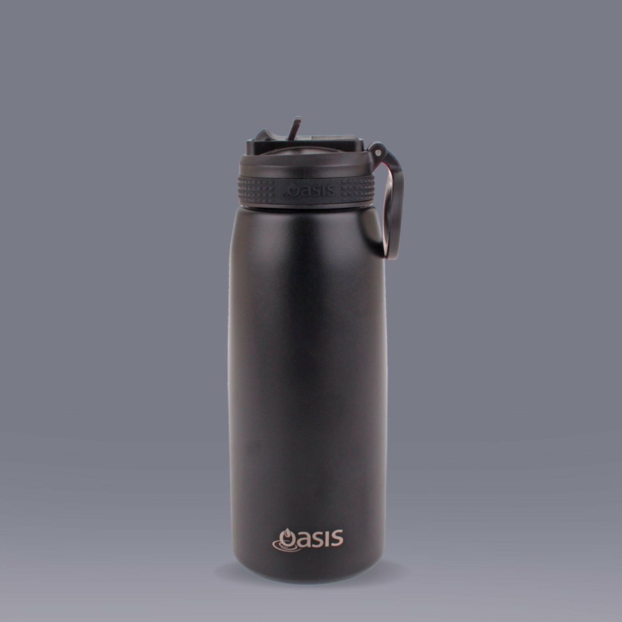 Insulated * | Insulated Sports Sipper Bottle Black 780Ml Outlet