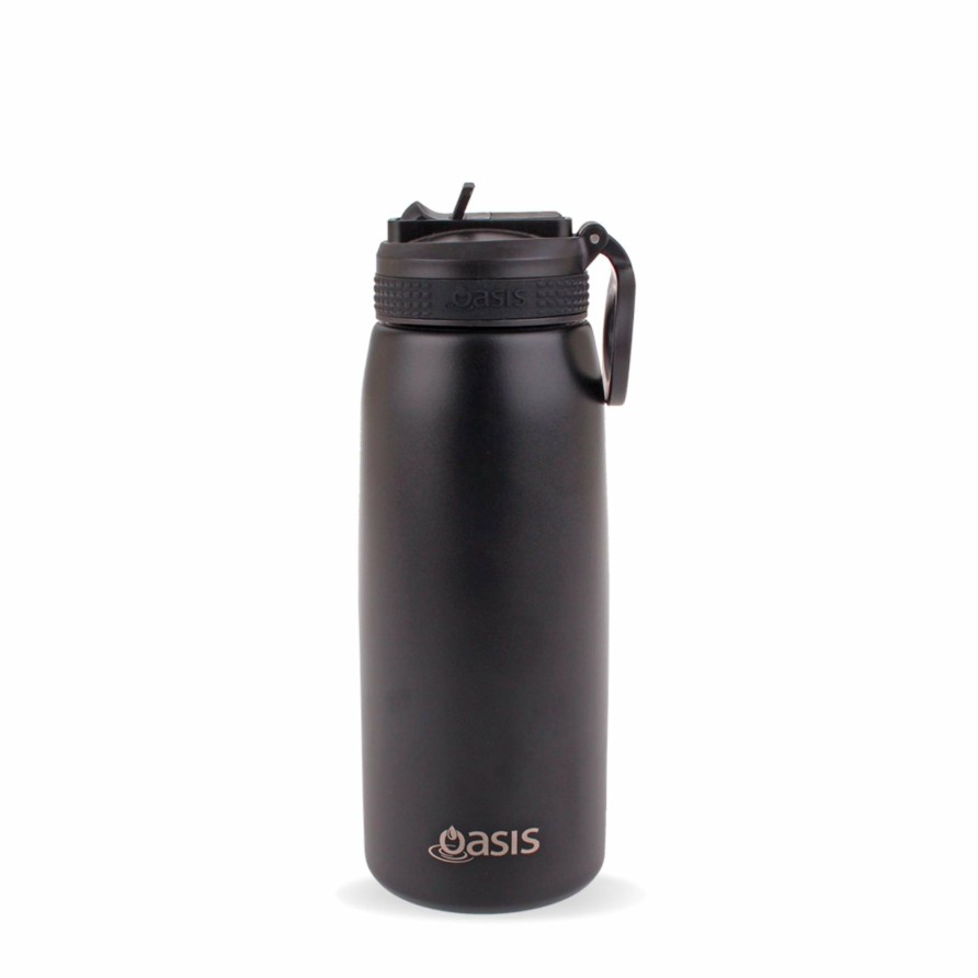 Insulated * | Insulated Sports Sipper Bottle Black 780Ml Outlet