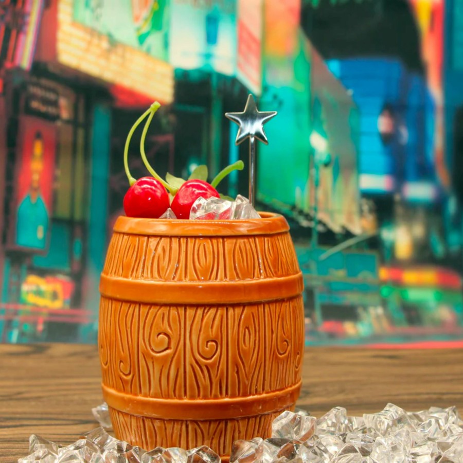 Cocktail * | Ceramic Barrel Tiki Mug 510Ml Excellent