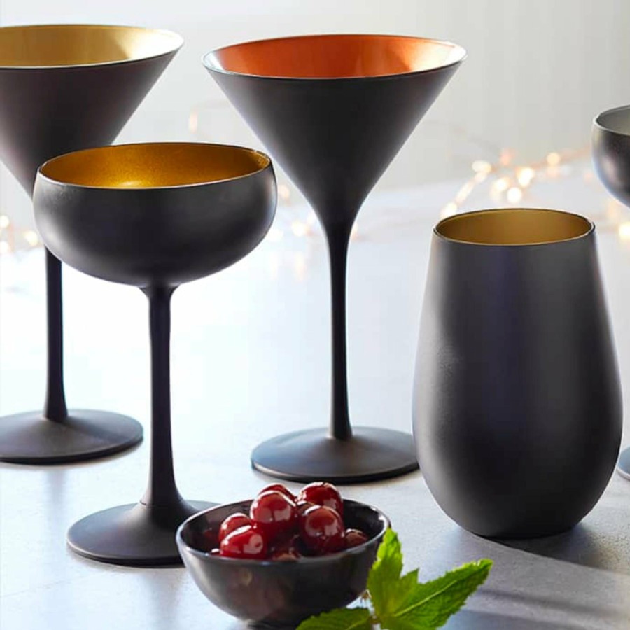 Cocktail * | Stolzle Olympic Martini Glasses Black & Bronze 240Ml Set Of 6 Best Choice