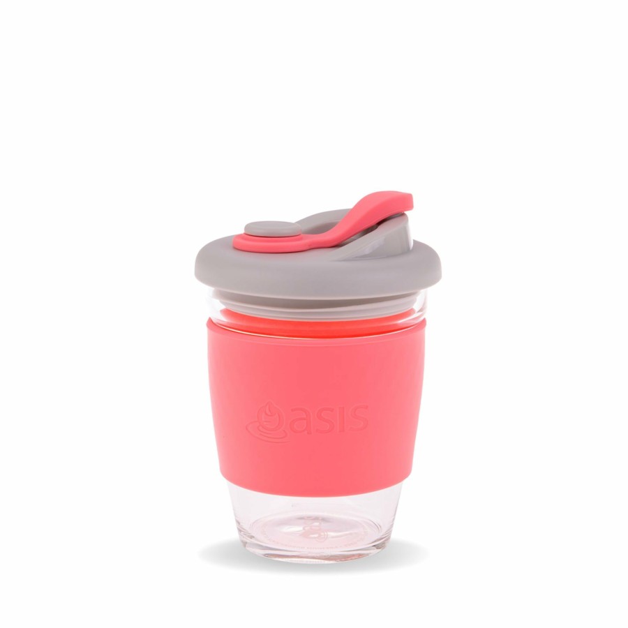 Glassware * | Borosilicate Coral Red Glass Cup 340Ml Outlet