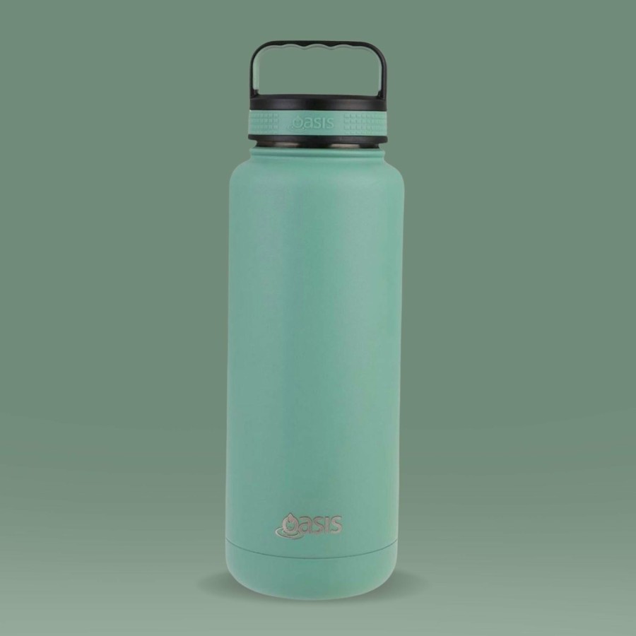 Insulated * | Insulated Titan Sage Green Water Bottle 1.2 Litre Hot Selling