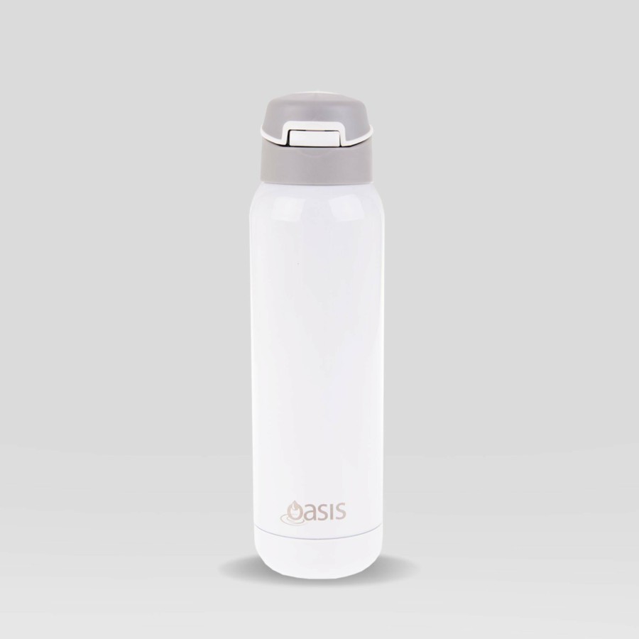 Insulated * | Insulated Sports Bottle With Straw White 500Ml Best-Selling