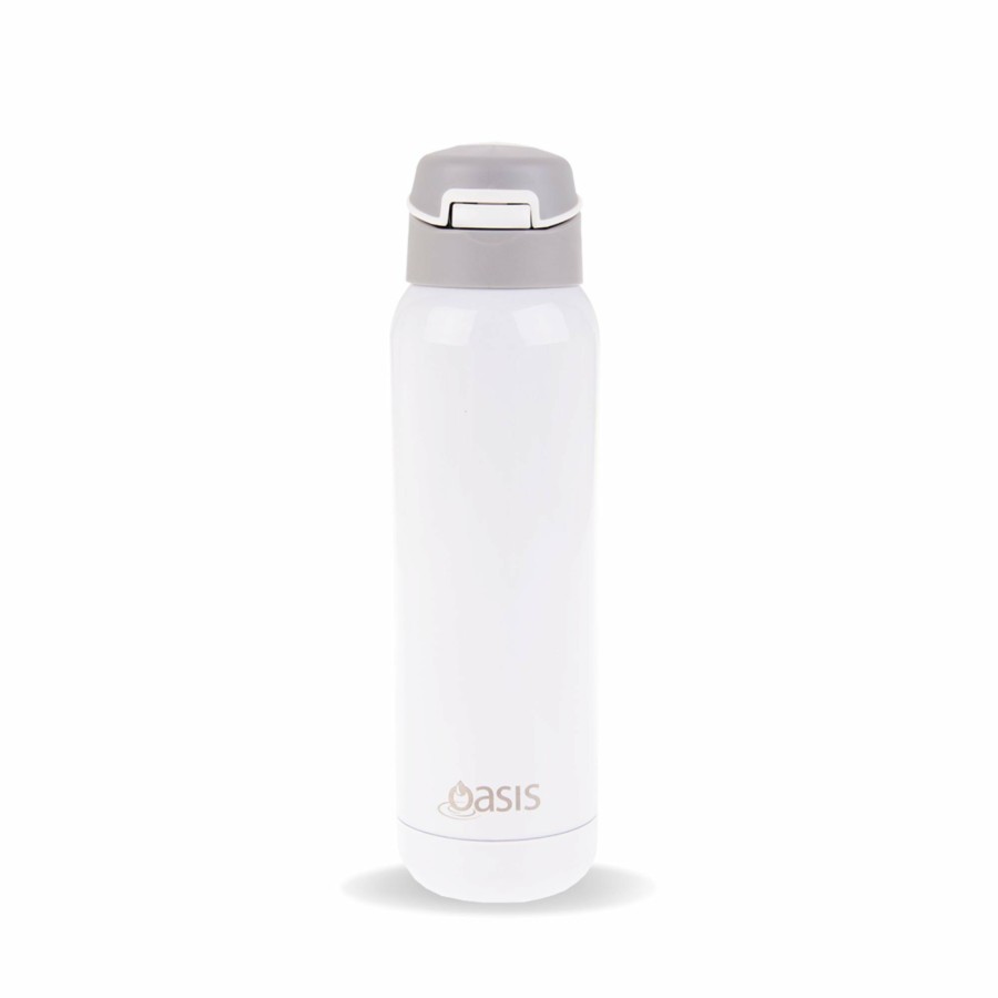 Insulated * | Insulated Sports Bottle With Straw White 500Ml Best-Selling