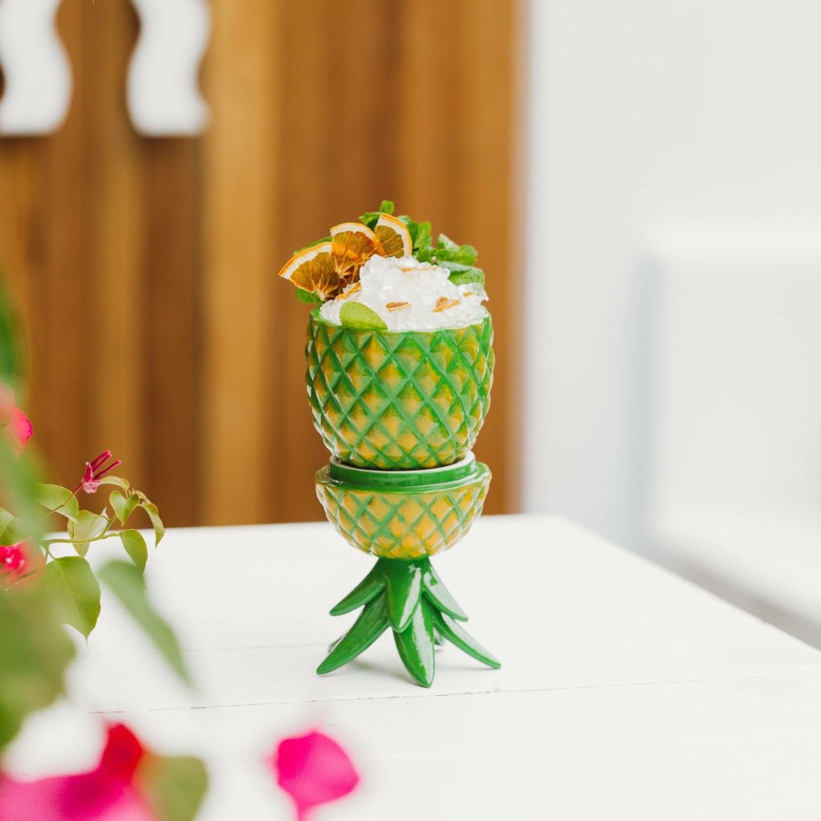 Cocktail * | Ceramic Pineapple Tiki Mug 500Ml Outlet Sale