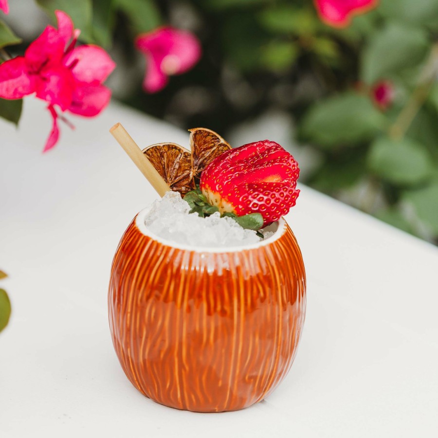 Cocktail * | Ceramic Coconut Tiki Mug 500Ml Best-Selling