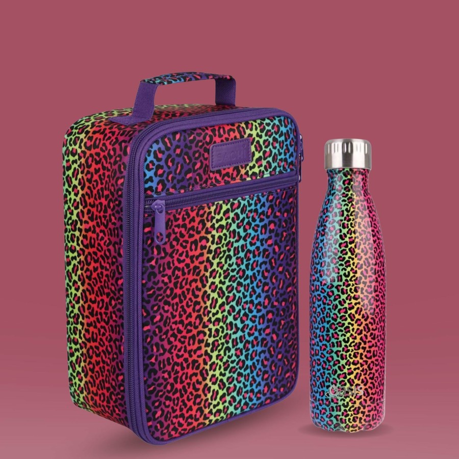 Insulated * | Insulated Rainbow Leopard Lunch Bag Pack Classical