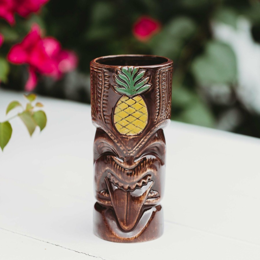 Cocktail * | Ceramic Long Tongue Warrior Tiki Mug 490Ml Closeout Sale