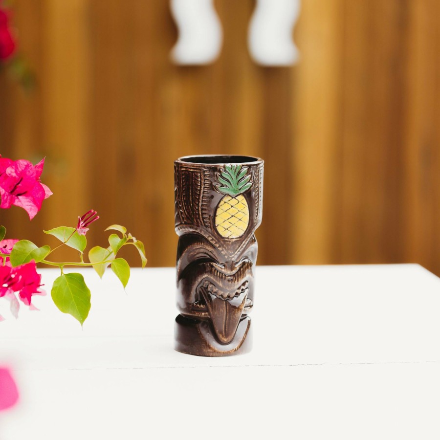 Cocktail * | Ceramic Long Tongue Warrior Tiki Mug 490Ml Closeout Sale